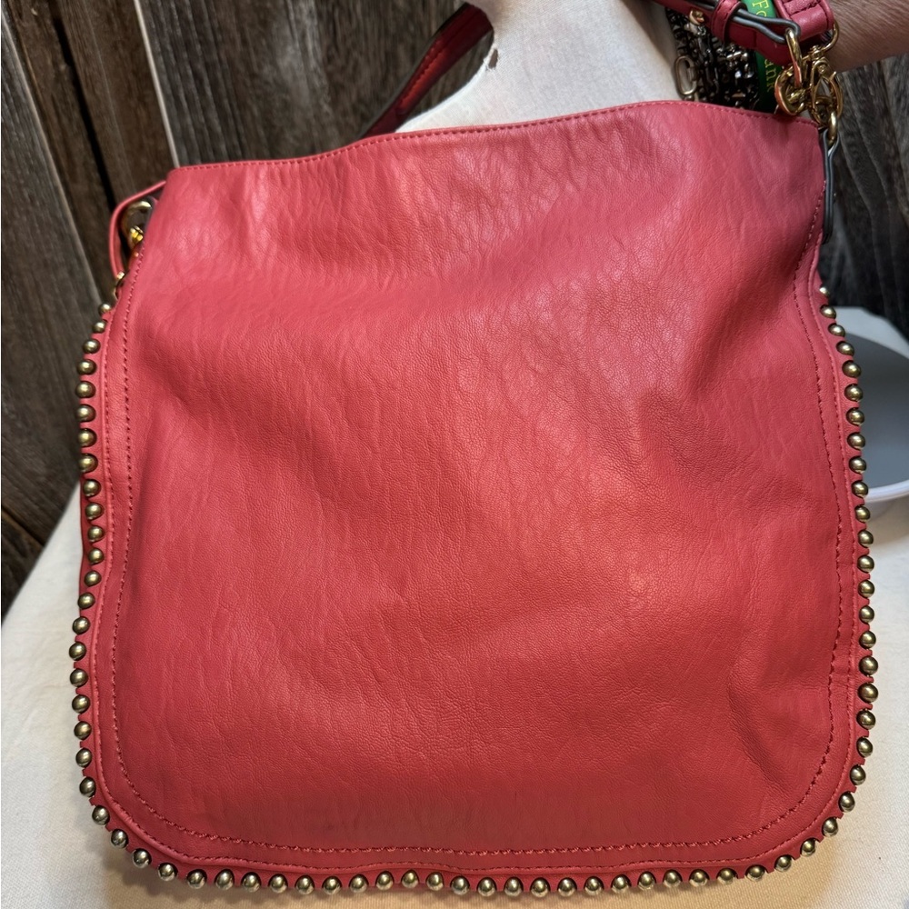 Jessica Simpson Pink Backpack with Gold Accents - Picture 4 of 10